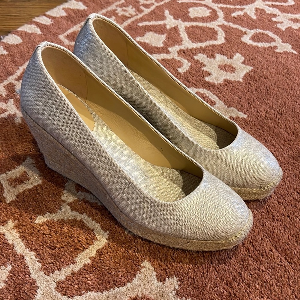 Jcrew Metallic Espadrille wedge - 8